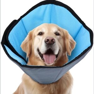 iPetstation XL Dog Recovery Cone Collar Anti Lick Protective E Collar Blue NWT